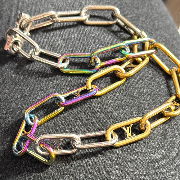 LIMITED LOUIS VUITTON BIG Multicolor Chain Link Necklace - Picture 7 of 10